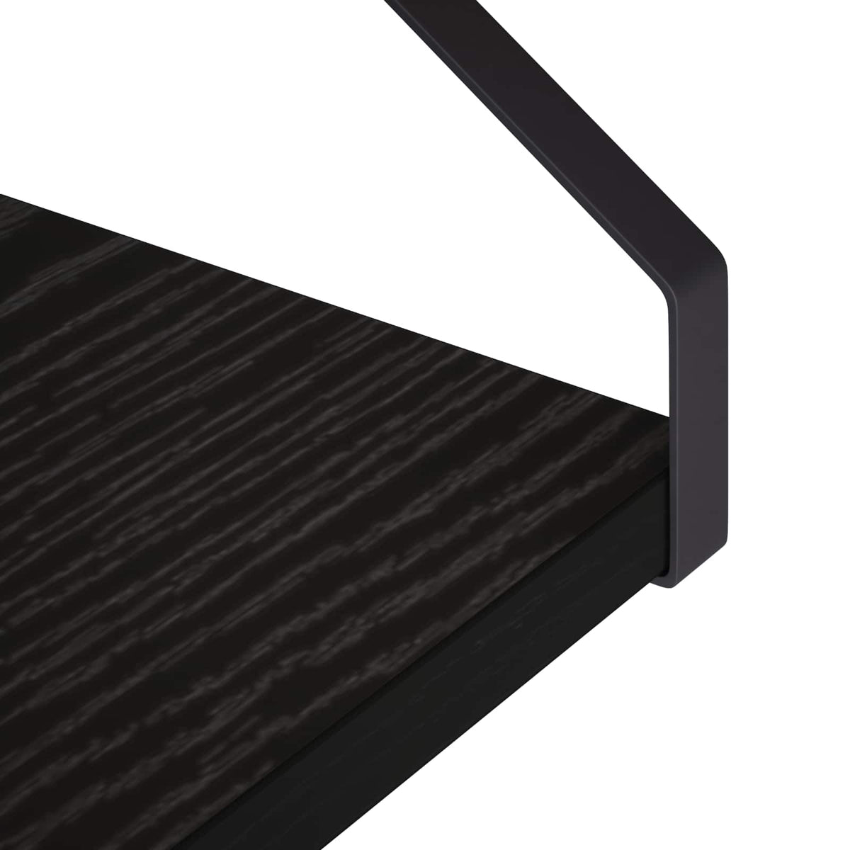 Seinähyllyt 4 kpl Musta tammi 40 x 16 x 15,5 cm
