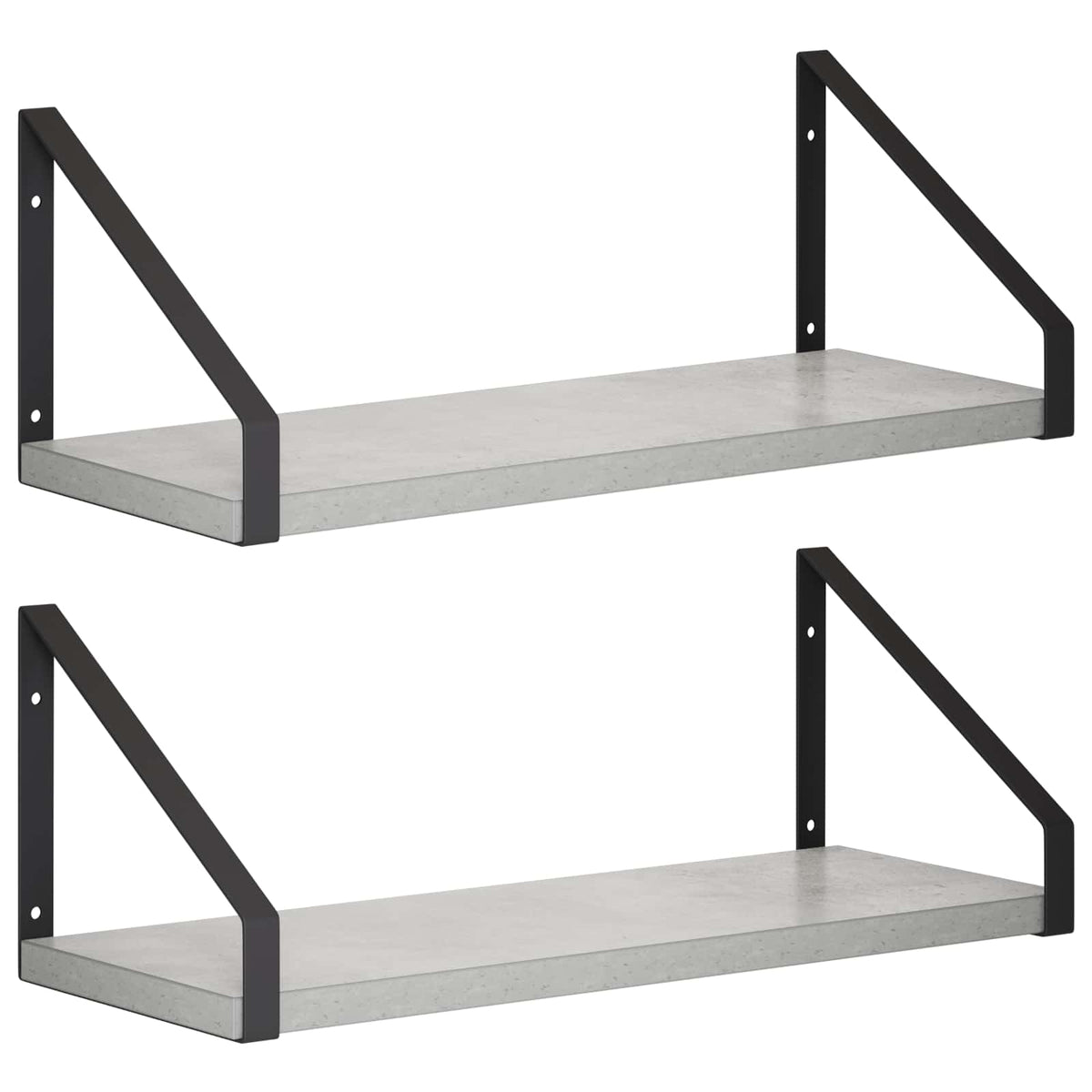 Seinähyllyt 2 kpl Betoninharmaa 40 x 16 x 15,5 cm