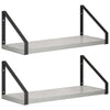 Seinähyllyt 2 kpl Betoninharmaa 40 x 16 x 15,5 cm