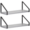 Seinähyllyt 2 kpl Harmaa Sonoma 40 x 16 x 15,5 cm