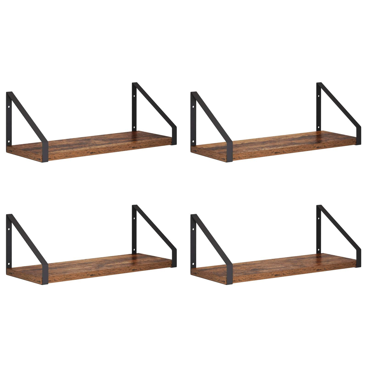 Seinähyllyt 4 kpl Vanha puu 40 x 16 x 15,5 cm