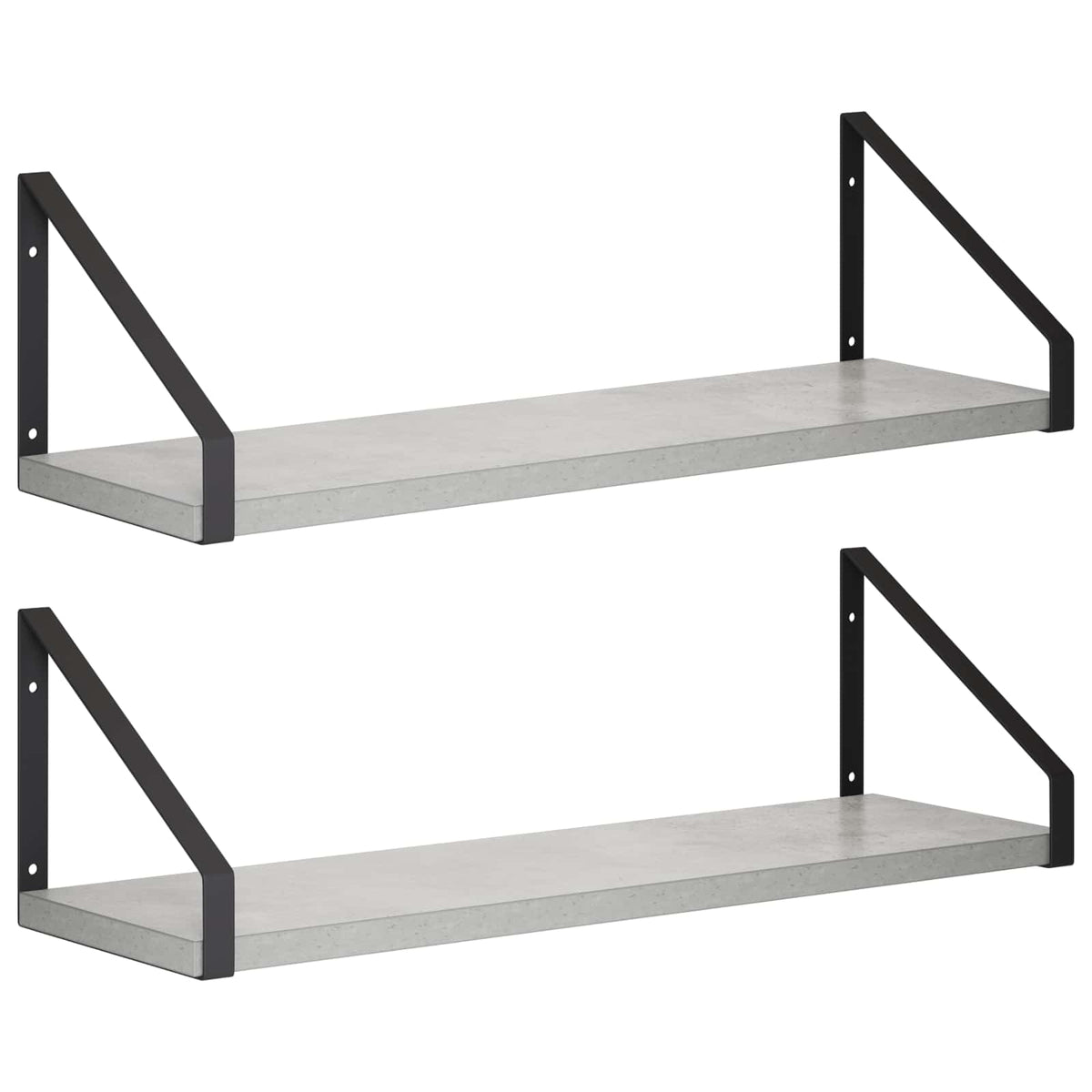 Seinähyllyt 2 kpl Betoninharmaa 50 x 16 x 15,5 cm