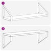 Seinähyllyt 4 kpl Savutammi 50 x 16 x 15,5 cm
