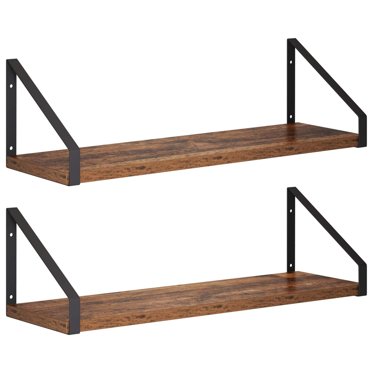 Seinähyllyt 2 kpl Vanha puu 50 x 16 x 15,5 cm
