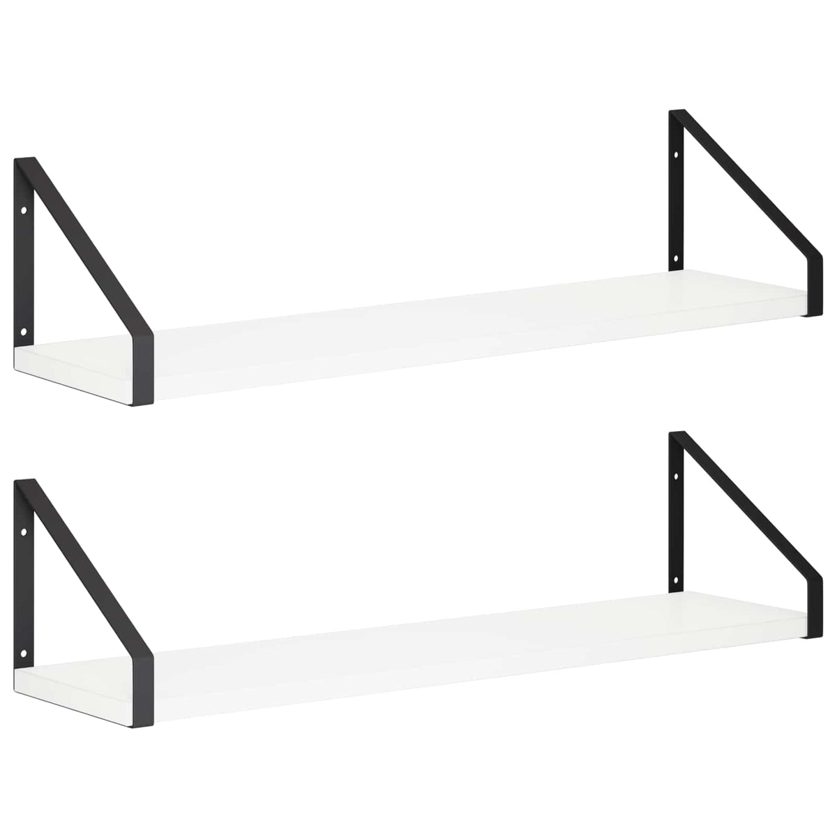 Seinähyllyt 2 kpl valkoinen 60 x 16 x 15,5 cm