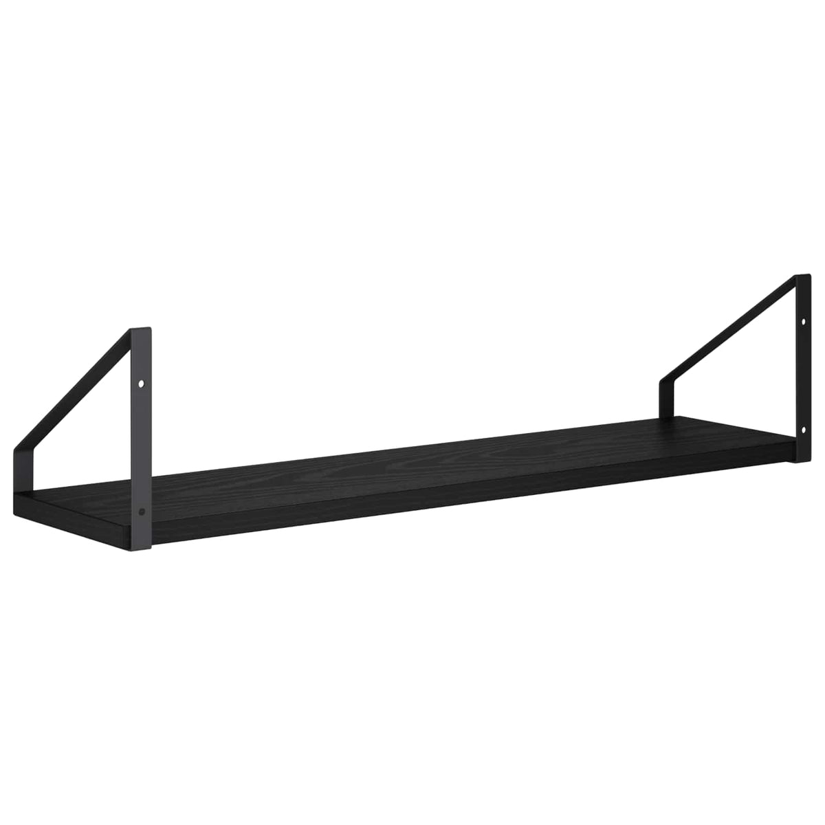 Seinähyllyt 4 kpl Musta tammi 60 x 16 x 15,5 cm