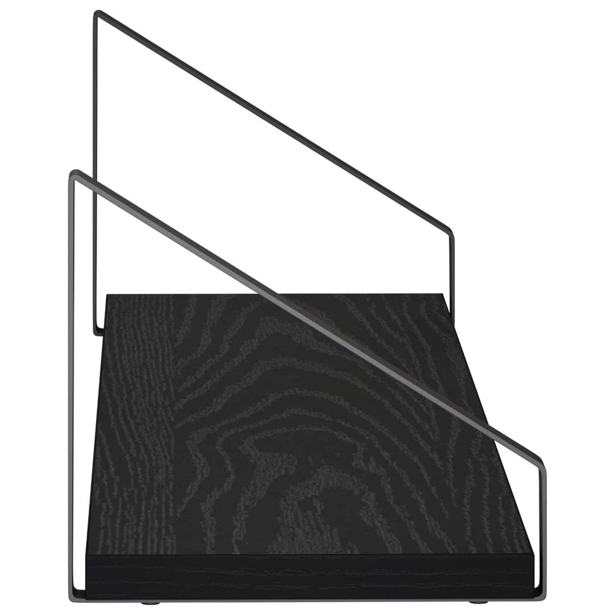 Seinähyllyt 4 kpl Musta tammi 60 x 16 x 15,5 cm