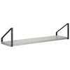 Seinähyllyt 2 kpl Betoninharmaa 60 x 16 x 15,5 cm