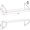 Seinähyllyt 4 kpl Harmaa Sonoma 60 x 16 x 15,5 cm