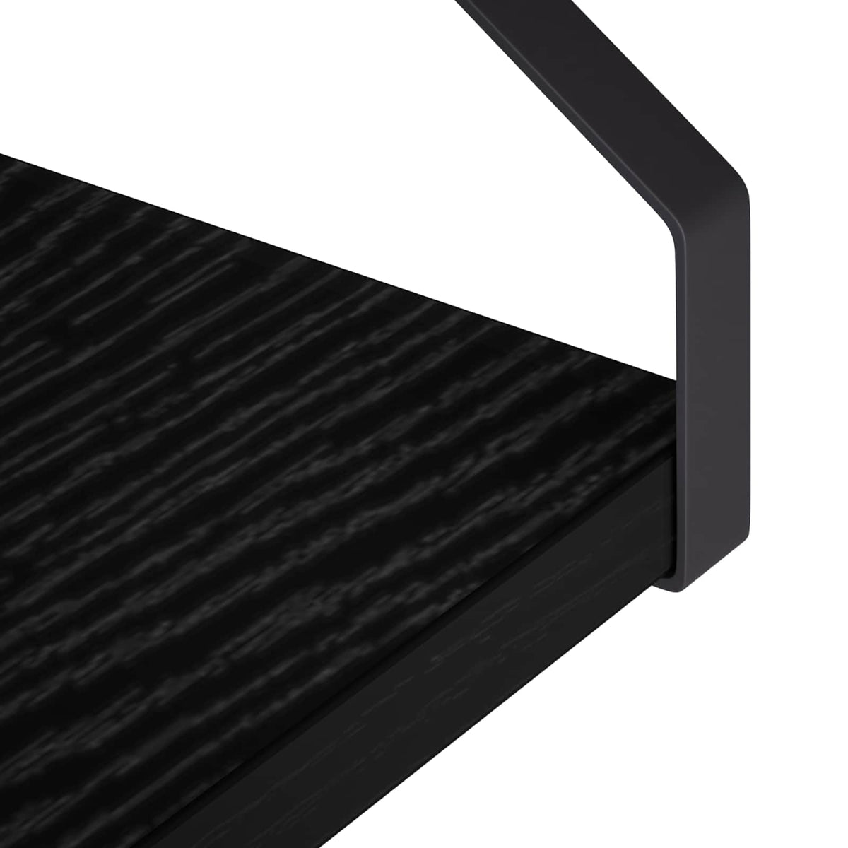 Seinähyllyt 3 kpl Musta tammi 40 x 16 x 15,5 cm