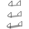 Seinähyllyt 3 kpl Harmaa Sonoma 40 x 16 x 15,5 cm