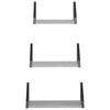 Seinähyllyt 3 kpl Harmaa Sonoma 40 x 16 x 15,5 cm