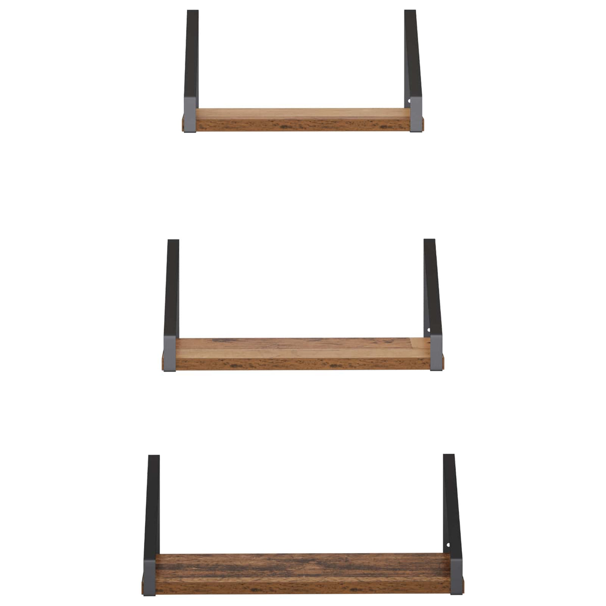 Seinähyllyt 3 kpl Vanha puu 40 x 16 x 15,5 cm