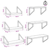 Seinähyllyt 3 kpl Vanha puu 40 x 16 x 15,5 cm