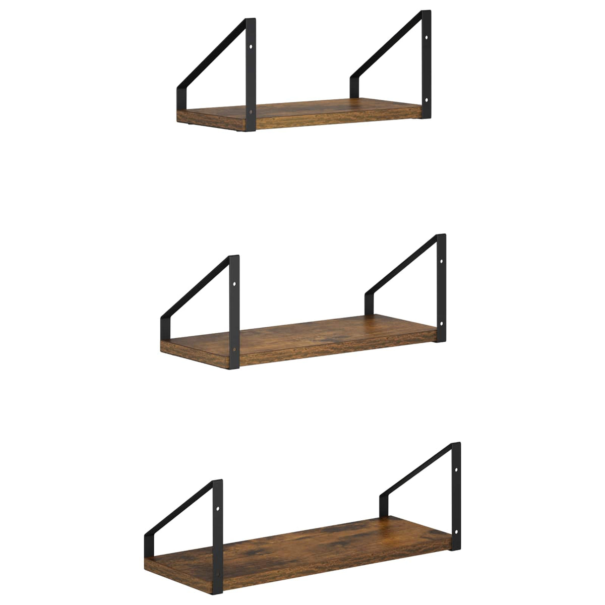 Seinähyllyt 6 kpl Savutammi 40 x 16 x 15,5 cm