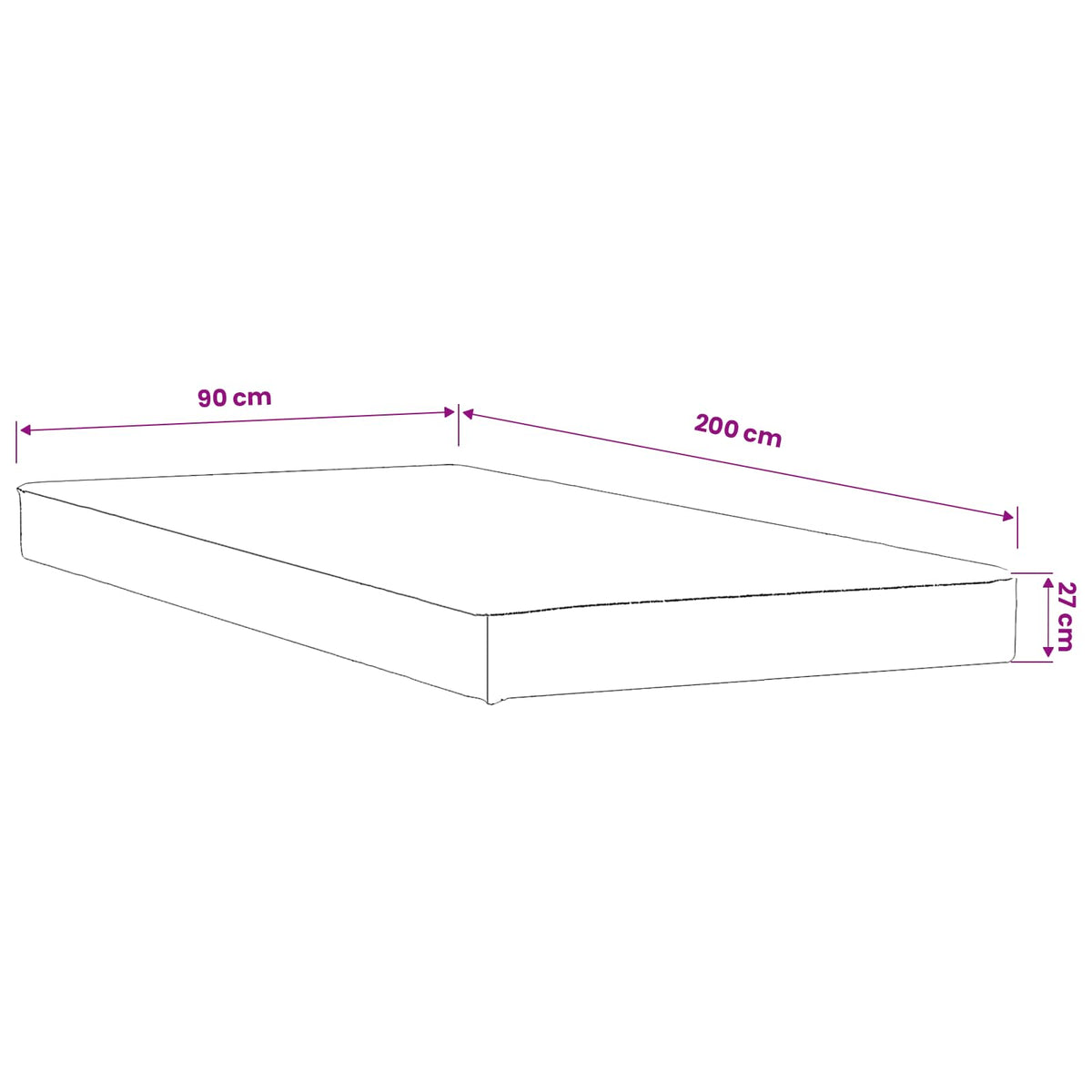 Patjan suojus 2 kpl 90 x 200 cm Vedenpitävä valkoinen