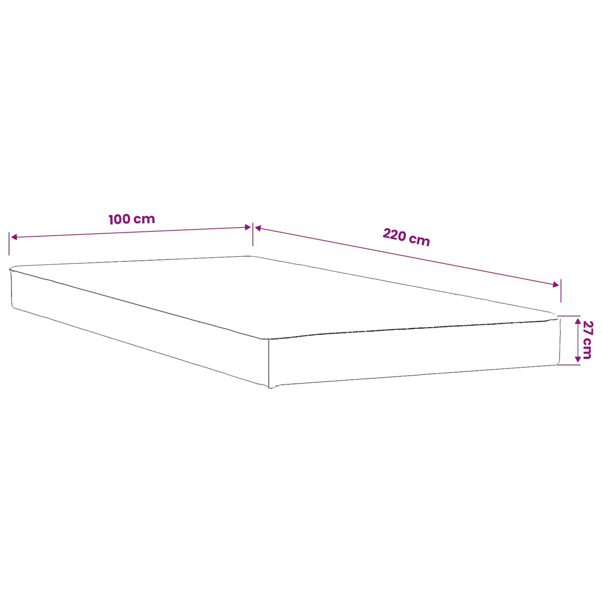 Patjan suojus 2 kpl 100 x 220 cm Vedenpitävä valkoinen