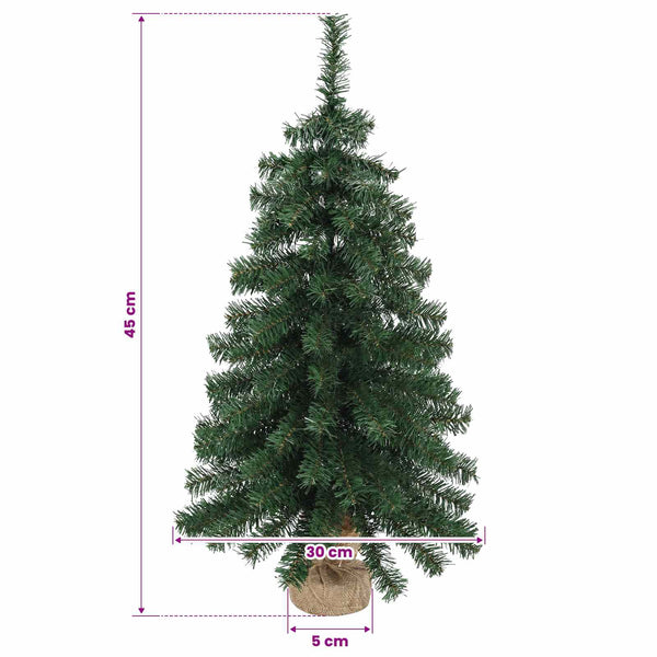 Mini joulukuusi 45 cm Polyvinyylikloridi Vihreä