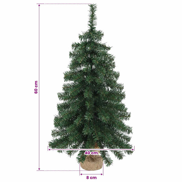 Mini joulukuusi 60 cm Polyvinyylikloridi Vihreä