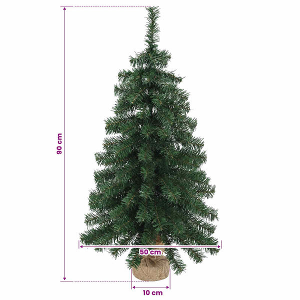 Mini joulukuusi 90 cm Polyvinyylikloridi Vihreä