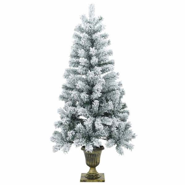 Mini joulukuusi 120 cm Polyvinyylikloridi Vihreä ja valkoinen