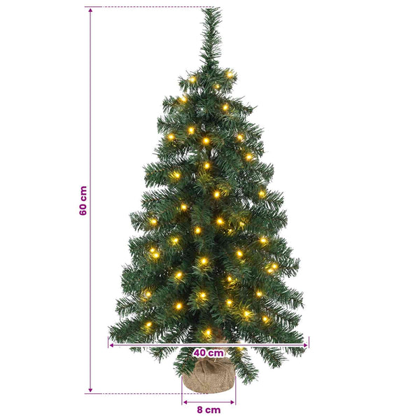Mini joulukuusi 60 cm 25 LEDiä Lämpimän Valkoinen