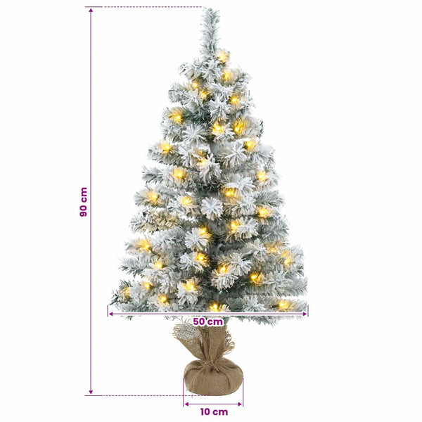 Mini joulukuusi 90 cm 50 LEDiä Lämpimän Valkoinen