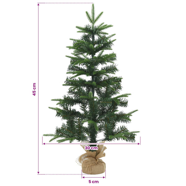 Mini joulukuusi 45 cm PVC ja PE Vihreä