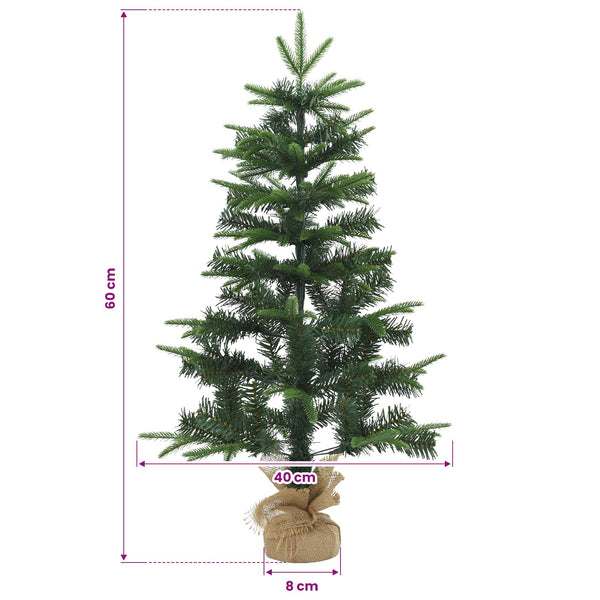 Mini joulukuusi 60 cm PVC ja PE Vihreä