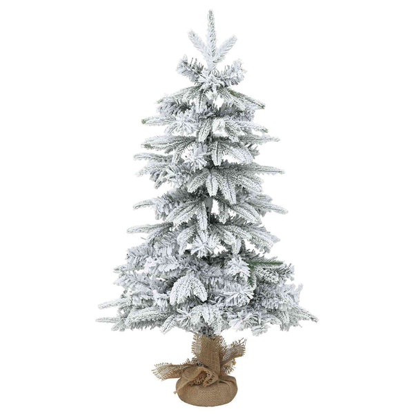 Mini joulukuusi 90 cm PVC ja PE Vihreä ja valkoinen