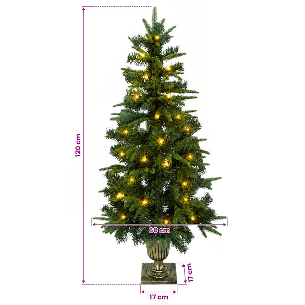 Mini joulukuusi 120 cm 100 LEDiä Lämpimän Valkoinen PVC ja PE