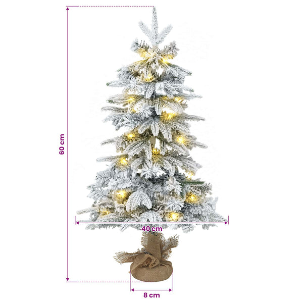 Mini joulukuusi 60 cm 25 LEDiä Lämpimän Valkoinen PVC ja PE