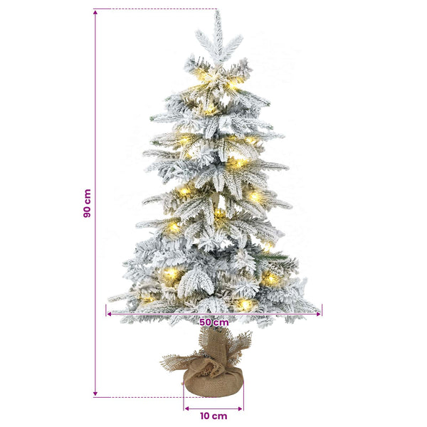 Mini joulukuusi 90 cm 50 LEDiä Lämpimän Valkoinen PVC ja PE