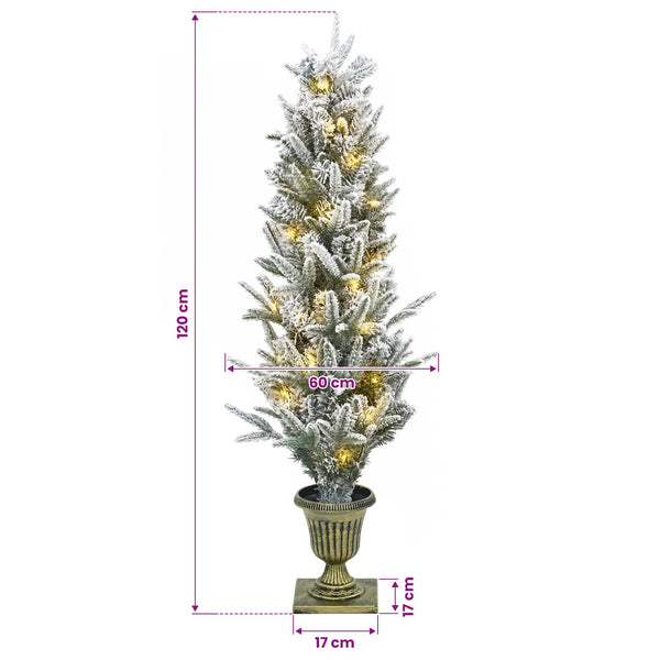 Mini joulukuusi 120 cm 100 LEDiä Lämpimän Valkoinen PVC ja PE