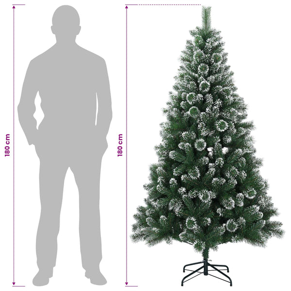 Tekojoulukuusi 180 cm PVC ja metalli Vihreä