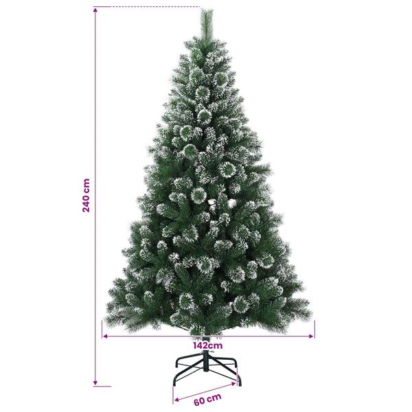 Tekojoulukuusi 240 cm PVC ja metalli Vihreä