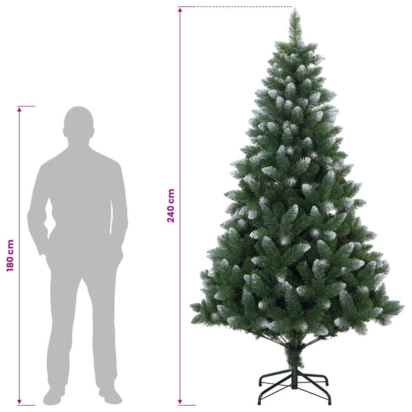 Tekojoulukuusi 240 cm PVC ja metalli Vihreä