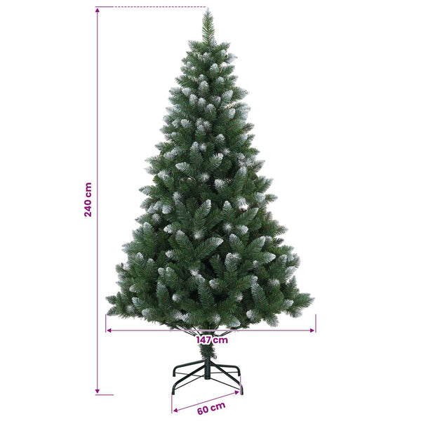 Tekojoulukuusi 240 cm PVC ja metalli Vihreä