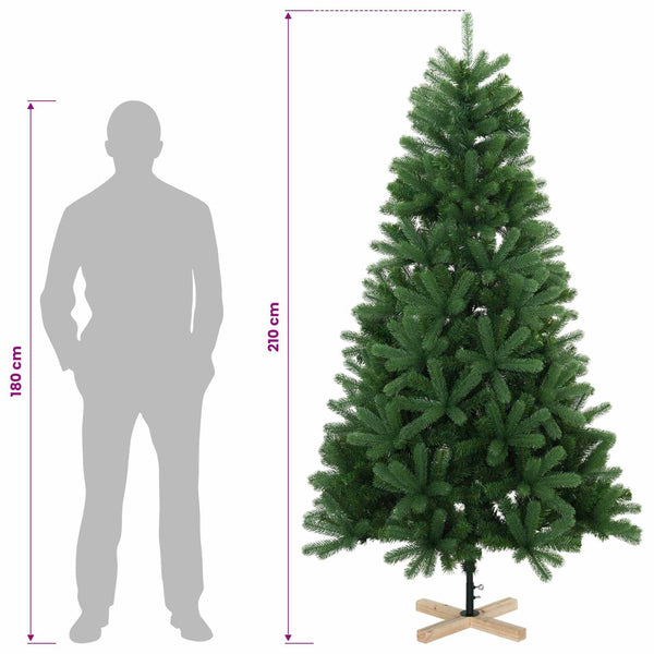 Tekojoulukuusi 210 cm PVC ja vankka mänty Vihreä