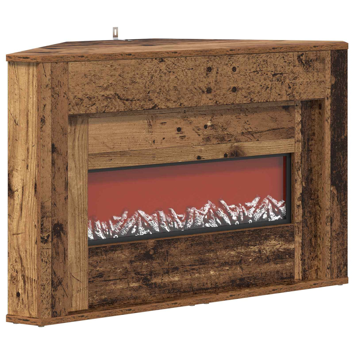 Koristetakka LED-valonauhalla Vanha puu 95 x 42,5 x 60 cm