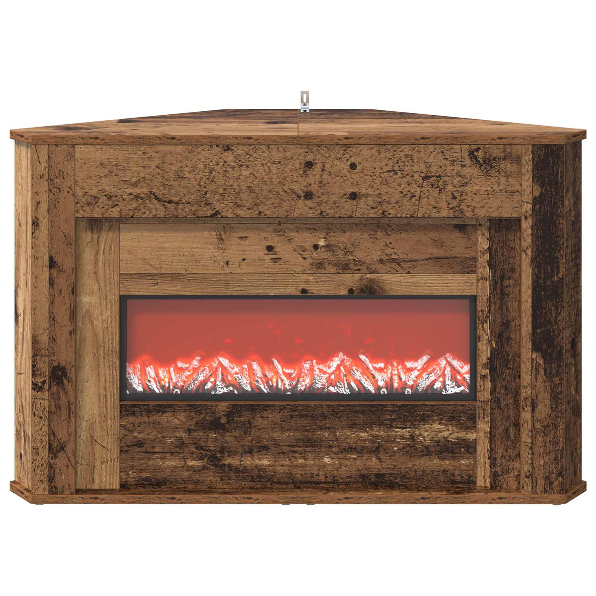 Koristetakka LED-valonauhalla Vanha puu 95 x 42,5 x 60 cm