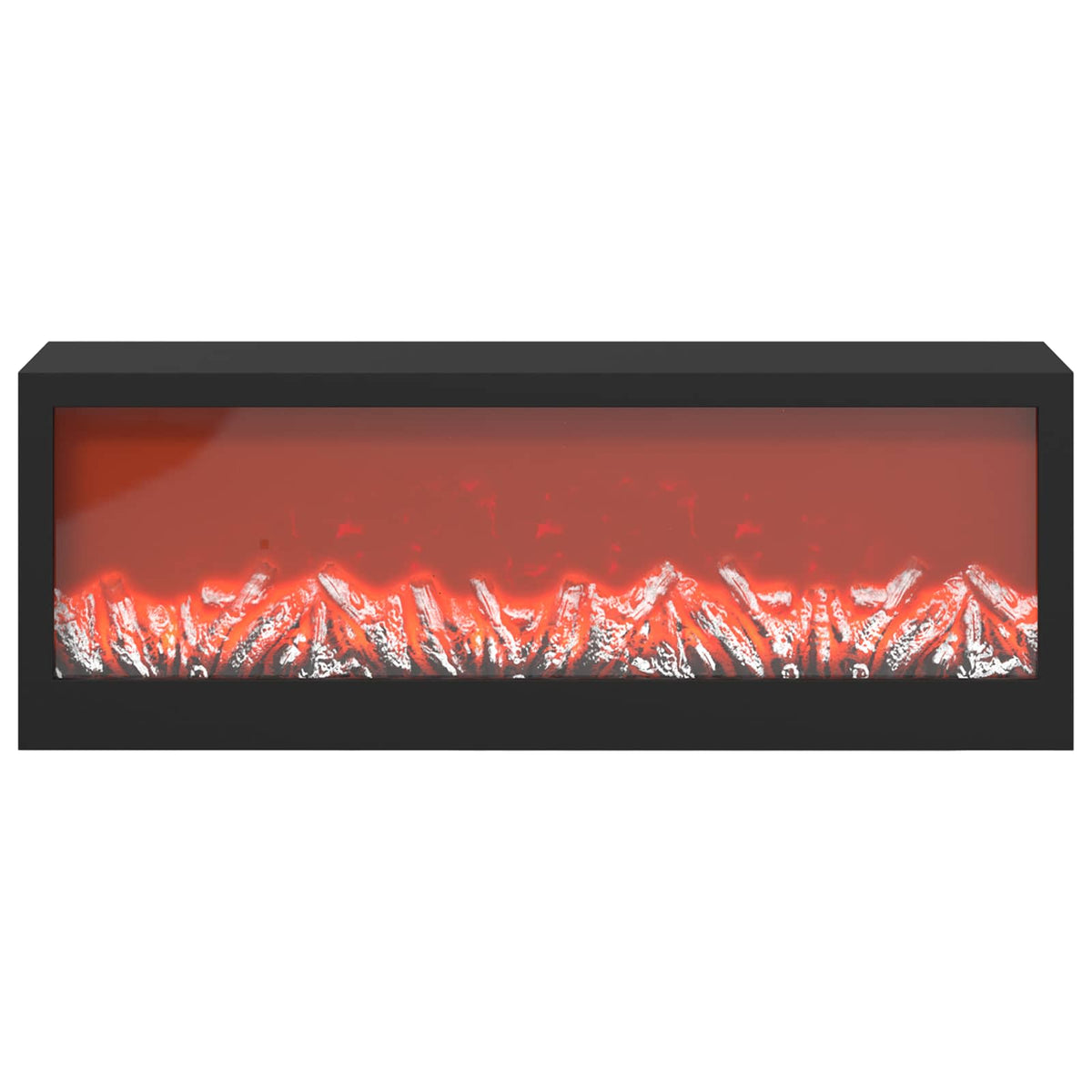 LED-nauhalla varustettu takka Musta tammi 92 x 20 x 54 cm