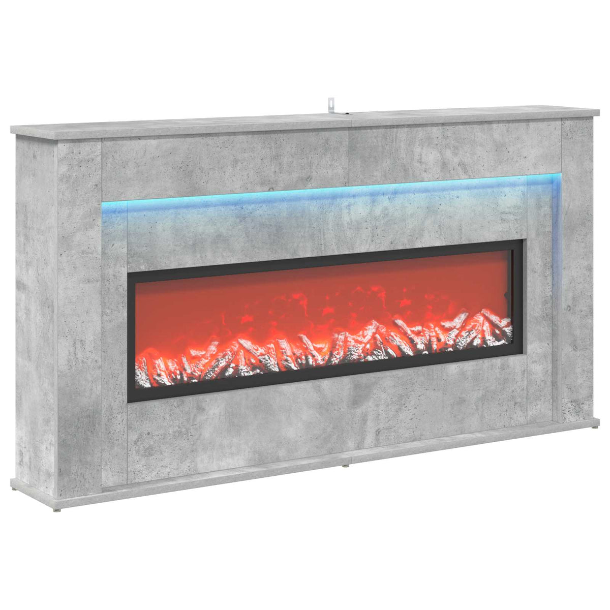 LED-nauhalla varustettu takka Betoni 130 x 20 x 69,5 cm