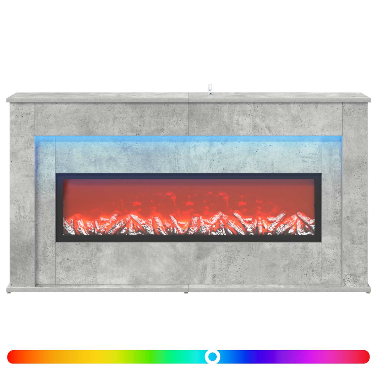 LED-nauhalla varustettu takka Betoni 130 x 20 x 69,5 cm