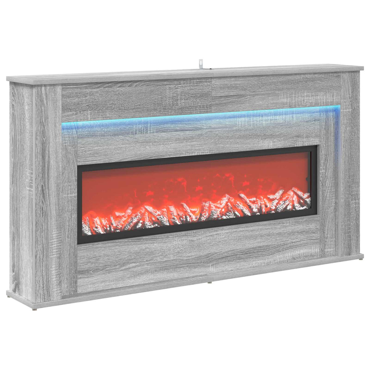 LED-nauhalla varustettu takka Harmaa Sonoma 130 x 20 x 69,5 cm