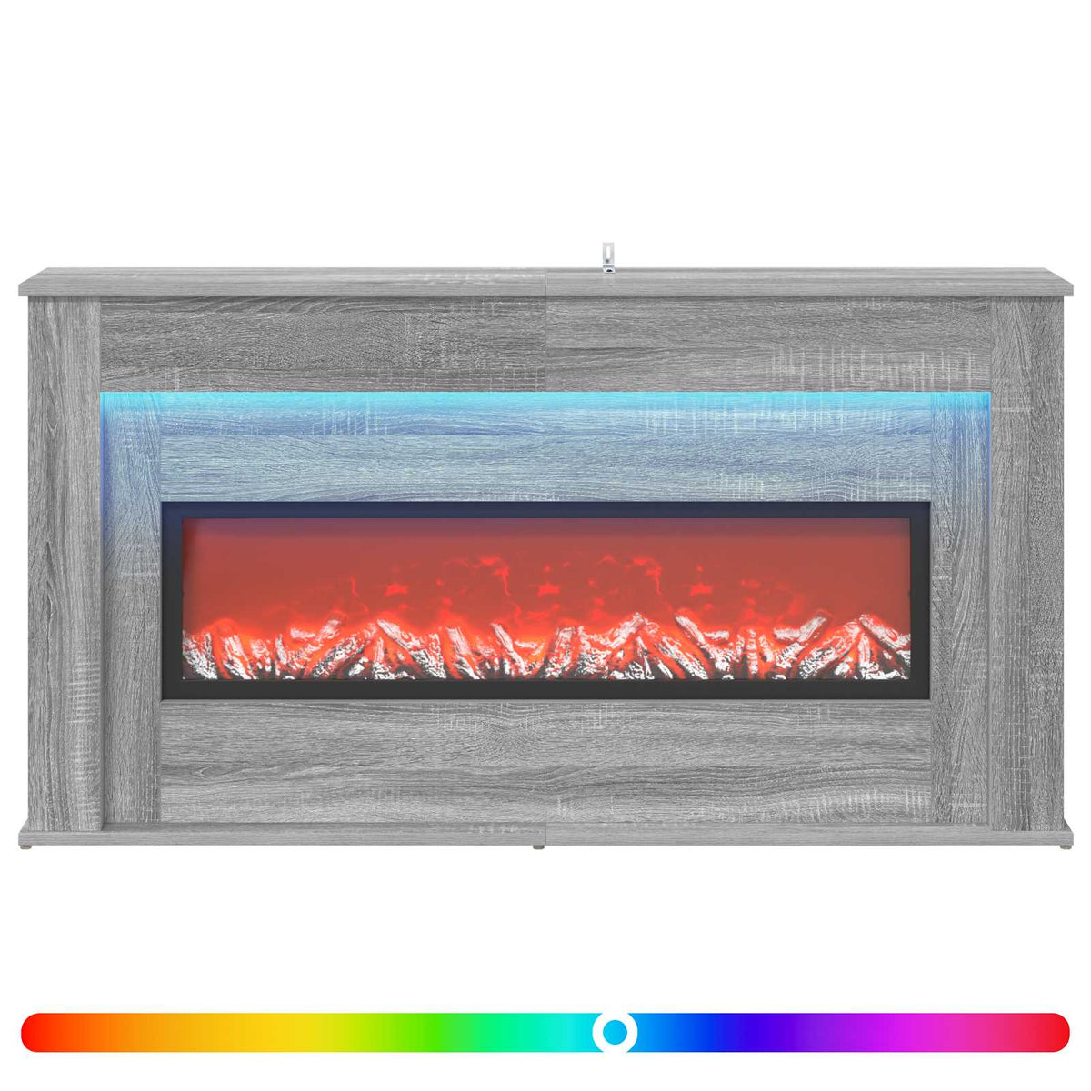 LED-nauhalla varustettu takka Harmaa Sonoma 130 x 20 x 69,5 cm