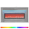 LED-nauhalla varustettu takka Harmaa Sonoma 130 x 20 x 69,5 cm