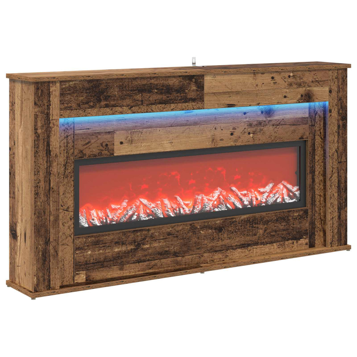 LED-nauhalla varustettu takka Vanha puu 130 x 20 x 69,5 cm