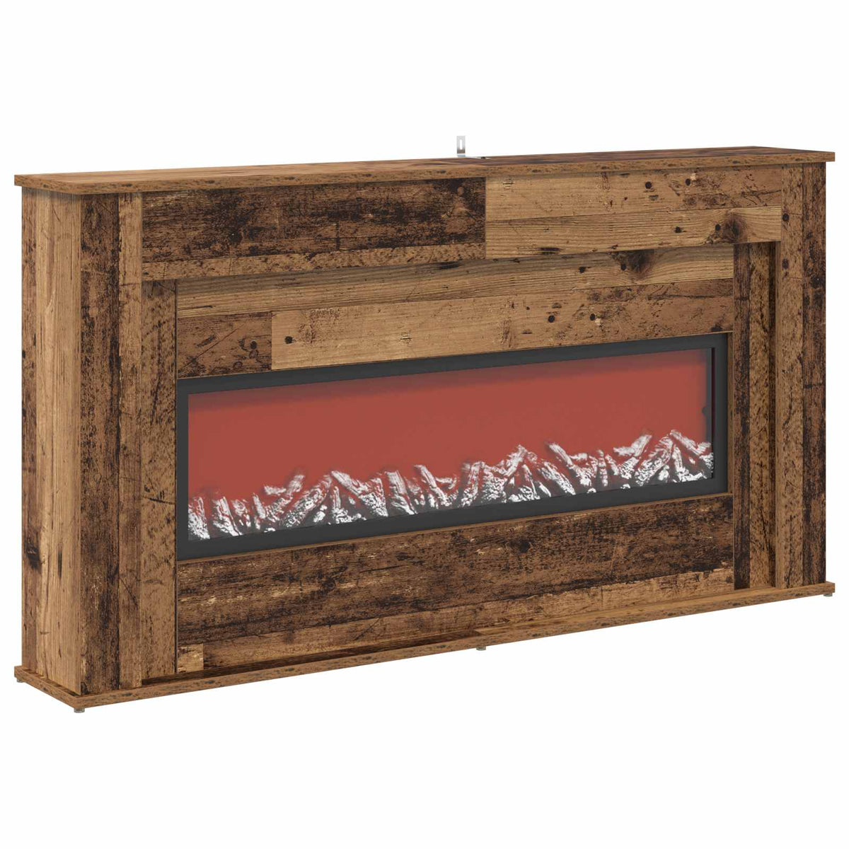 LED-nauhalla varustettu takka Vanha puu 130 x 20 x 69,5 cm