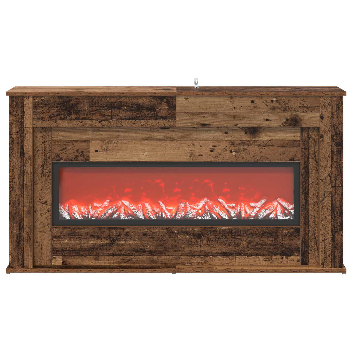 LED-nauhalla varustettu takka Vanha puu 130 x 20 x 69,5 cm